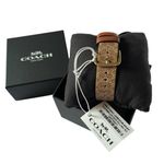 Coach Elliot women’s watch with canvas-leather wristband and gold tone case Photo 4