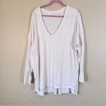 Free People Movement White Oversized Slouchy Blouse Womens XL Boho Casual Beachy Photo 11