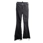 Hollister Womens Flare Jeans Size 26 Dark Wash High Rise Frayed Hem Trendy Photo 1