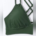 Tainehs Women's Push Up V Neck Bikini Sets Criss Cross Back Two Piece M Green Size M Photo 4