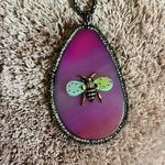 Betsey Johnson RARE Pavé & Stone Bee Beaded Statement Necklace Photo 0