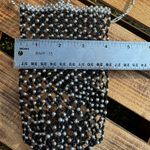 Beaded Phone Holder Beads in Mesh‎ Pattern Crossbody Black Silver Photo 3