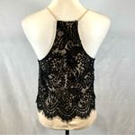 Bleuh Ciel  black lace overlay nude cami top size XS Photo 3