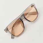 Free People NWT Percy Classic Rectangle Sunglasses in Chambray With Peach Lens Photo 1