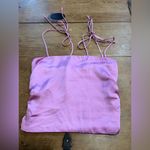 Urban Outfitters Woman’s Pink Crop Tie Shoulder Camisole Size XSmall Photo 1