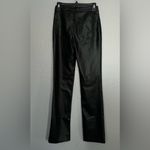 STAUD  Chisel Faux Leather Straight Pants in Black Photo 6