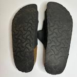 Betula Black Leather Triple Strap Cork Footbed Sandals Women's Size 39 5.5 Photo 1