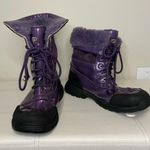 UGG  Adirondack III Patent Leather Winter Waterproof Boots Sparkly Purple Sz 6 Photo 2