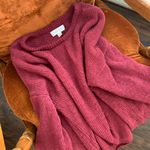 Knox Rose Burgundy Chenille Holiday Bell Sleeve Sweater Photo 7