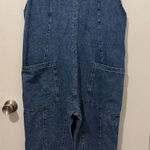 We The Free  high roller denim jumpsuit overall size L Photo 0