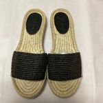 J.Crew  women’s Black Woven Espadrille Slides size 10 Photo 1