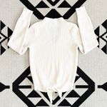 Anthropologie Moth x Freeport Tie Front Ribbed Knit Sweater XS Photo 9