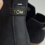 Toms  EVERLY BLACK NUBUCK LEATHER SPLIT TOP ANKLE HEELED BOOTS WOMENS 11 Photo 7