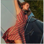 ✨BAILEY 44 EMILE MULTICOLOR STRIPES FAUX WRAP BELTED A-LINE MIDI SZ S DRESS✨ Photo 1