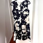 Laura Ashley Women's  white/black floral sleeveless linen dress Photo 1