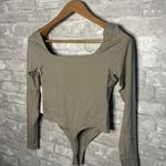 Lululemon Nulu Square Neck Bodysuit Long Sleeve Thong Cut NWT Size Medium (RVSN) Photo 5