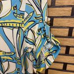 Lilly Pulitzer Raquel Beach Club Docksider Blue Sailboat Tie Waist Dress Size XS Photo 4