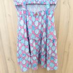 Simply Southern  Womens Dress Size M Pink Blue Shell Print Beachy Coastal Resort Photo 5