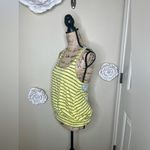 Free People NTM: Vintage  Yellow Striped Floral Backed Razorback Tank Top Sz M Photo 6