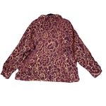 Denim & Co Size 2X Jean Jacket Purple Floral Tapestry 4 Pocket Cottagecore‎ Boho Tan Photo 1