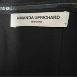 Amanda Uprichard  Soiree Strapless Asymmetrical Midi Dress In Black & Ivory Photo 8