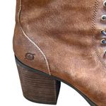Born Cass Brown Distressed Suede Lace Up Leather Hiking Boots Size 10M Photo 2