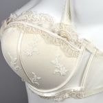 Honey Birdette Daisy Balconette Bra US 40G Padded Lined Molded Underwire Ivory Size undefined Photo 6