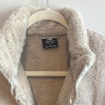 New Balance Sherpa Teddy Quarter Zip Pullover In Cream/Tan Size Large Photo 2