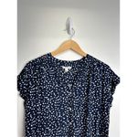 J. Crew Mercantile Shirt Womens Blue/White Ruffle Sleeve Size Small Blue Photo 1