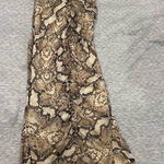 Snake Print ruffled bodycon Maxi Skirt Brown Size M Photo 0