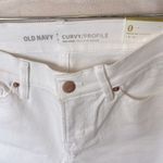 Old Navy  White Denim Jeans Curvy Profile Straight Mid Rise Photo 9