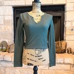 Francesca's Collections Teal Crop Top Green Size XS Photo 1