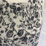 Lucky Brand Women Top Blouse Blue White Floral V Neck Long Sleeve Small Photo 1