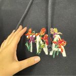 Aritzia TNA Black Floral Embroidered Hoodie Sweatshirt Womens S Boho Casual Photo 8