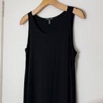 Eileen Fisher sleeveless black scoop neck midi dress M Photo 1