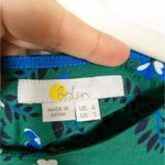 BODEN Green Blue Floral Viscose Silk Blend Blouse 3/4 Sleeves Women's UK 6 US 2 Photo 2