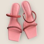 Cult Gaia | Rhinestone-Embellished 50mm Sandals | Size 36 | Pink Photo 9
