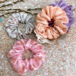 Pink Strawberry Filled Scrunchie Shaker Scrunchie Organza Satin Scrunchie Photo 8