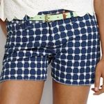Madewell Navy Blue White Geo Print Cut-Off Mid Rise Shorts Size 28 Photo 0