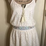 Flying Tomato Cream Crochet Lace Dress, Lined, Embroidered Waist Size Small Photo 0