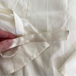 XLE The Label Ruched Front Long Sleeve Tie Cuff Dress in White Size XS Photo 4