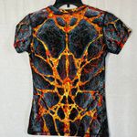 InkNBurn Lava Fire Short Sleeve Athletic T Shirt Tee Size XXS 2XS Black‎ Orange Black Photo 1
