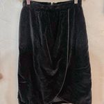 VINTAGE TOMBOY BLACK VELVET SKIRT FAUX WRAP TULIP PENCIL EUC SZ 9/waist 26 s/xs Photo 0