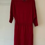 The Limited knit red midi dress fit and flare sheath wool blend medium Photo 0