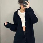 Kit Karson Vintage Wool Knit Polo Cardigan Sweater Photo 0