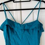 Anthropologie Linen Blend Cascading Flounce Romper, Size L Photo 8