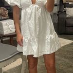 White Puff Sleeve Dress Photo 0