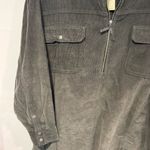 Aerie  Ribbed Denim Charcoal Black Quarter zip Shirt Jacket NWT Photo 1