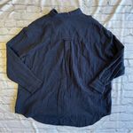 Time & Tru  Blouse Button Down Blue 16-18 XL Long Sleeve Shirt Lagenlook Plus Photo 4