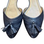 Talbots Shoes Womens Size 9 Navy Blue D'Orsay Tassel Flats Pointed Toe Low Heel Photo 1